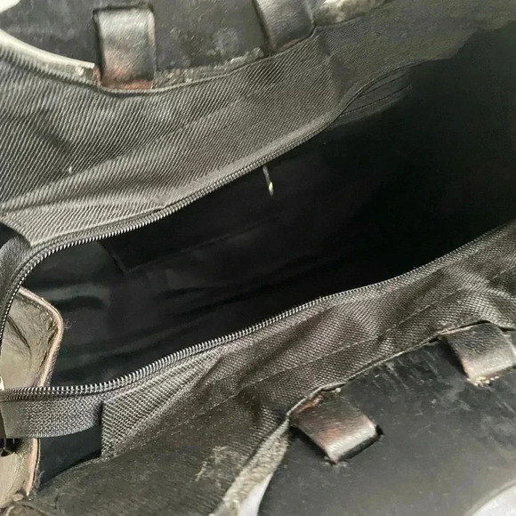 Handcrafted mud cloth leather satchel handbag - Picture 8 of 11